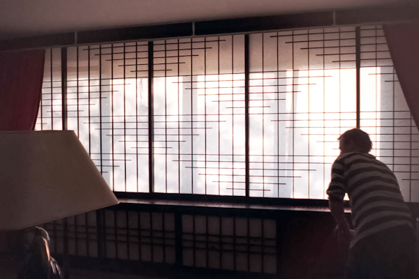 Black Shoji window trim - Shoji Lighting demo